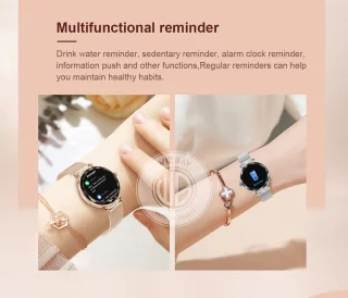 WizBay Premium Select Smartwatch 1.19" Zilveren Band