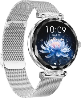 WizBay Premium Select Smartwatch 1.19" Zilveren Band