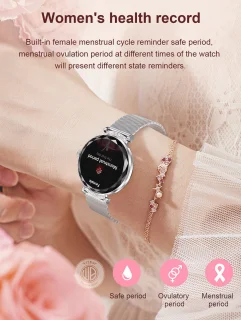 WizBay Premium Select Smartwatch 1.19" Zilveren Band