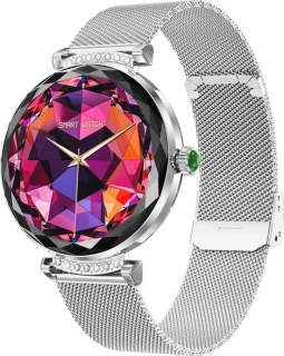 WizBay Premium Select Smartwatch 1.19" Zilveren Band