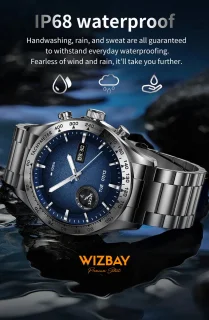 WizBay Premium Select Smartwatch 1.32-inch Stainless Steel Unisex