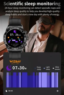 WizBay Premium Select Smartwatch 1.32-inch Stainless Steel Unisex