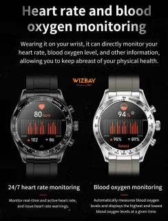 WizBay Premium Select Smartwatch 1.32-inch Stainless Steel Unisex