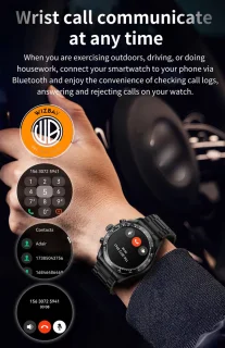 WizBay Premium Select Smartwatch 1.32-inch Stainless Steel Unisex