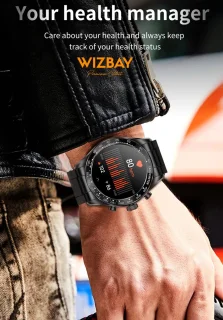 WizBay Premium Select Smartwatch 1.32-inch Stainless Steel Unisex