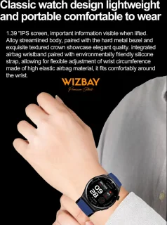 WizBay Premium Select Smartwatch 1.32" Zwart TPU