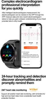 WizBay Premium Select Smartwatch 1.32" Zwart TPU