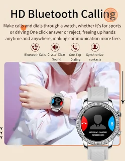 WizBay Premium Select Smartwatch 1.52 inch Zilver Zwart