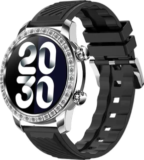 WizBay Premium Select Smartwatch 1.52 inch Zilver Zwart