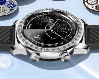 WizBay Premium Select Smartwatch 1.52 inch Zilver Zwart