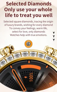 WizBay Premium Select Smartwatch 1.52 inch Zilver Zwart