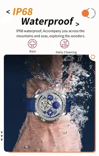 WizBay Premium Select Smartwatch 1.52 inch Zilver Zwart