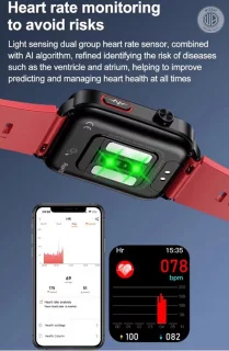 WizBay Premium Select Smartwatch 1.92 inch Zwart TPU Band