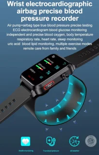 WizBay Premium Select Smartwatch 1.92 inch Zwart TPU Band