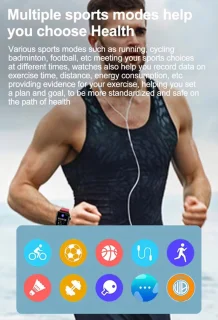 WizBay Premium Select Smartwatch 1.92 inch Zwart TPU Band