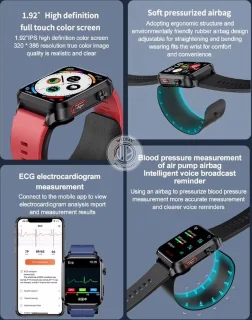 WizBay Premium Select Smartwatch 1.92 inch Zwart TPU Band