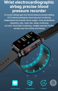 WizBay Premium Select Smartwatch 1.92 inch Zwart TPU Band