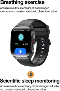 WizBay Premium Select Smartwatch 1.95" AMOLED Zwart
