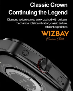 WizBay Premium Select Smartwatch 1.95" AMOLED Zwart