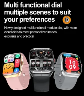 WizBay Premium Select Smartwatch 1.95" AMOLED Zwart
