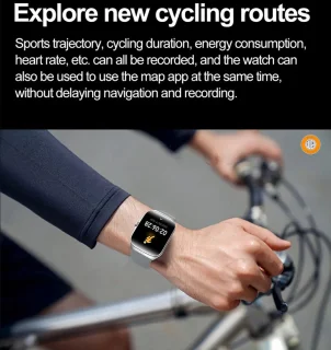 WizBay Premium Select Smartwatch 1.95" AMOLED Zwart