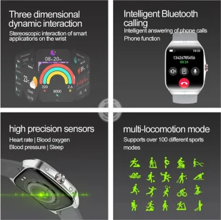 WizBay Premium Select Smartwatch 1.95" AMOLED Zwart