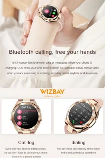 WizBay Premium Select Smartwatch Gold Case TPU Band