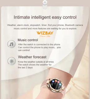 WizBay Premium Select Smartwatch Gold Case TPU Band