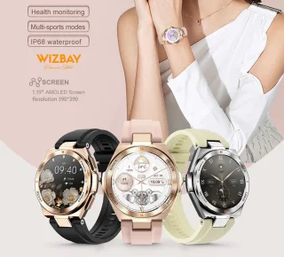 WizBay Premium Select Smartwatch Gold Case TPU Band
