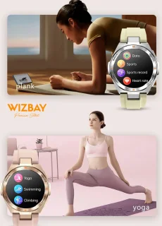 WizBay Premium Select Smartwatch Gold Case TPU Band