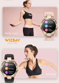WizBay Premium Select Smartwatch Gold Case TPU Band