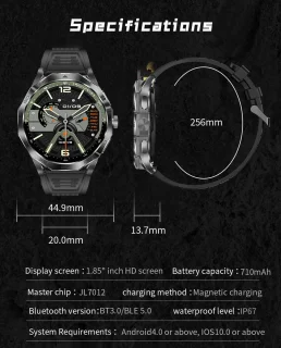 WizBay Premium Select® Smartwatch Zwart