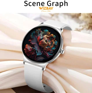 WizBay Premium Select Ultra Dun 1.42" AMOLED Smartwatch Zwart