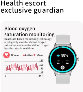 WizBay Premium Select Ultra Dun 1.42" AMOLED Smartwatch Zwart