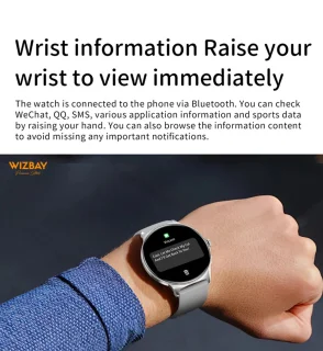 WizBay Premium Select Ultra Dunne Smartwatch 1.42 inch Goud