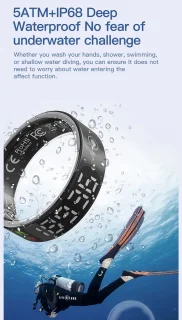 WizBay Premium Select Zilver Touch LED Smart Ring Oplaad Case