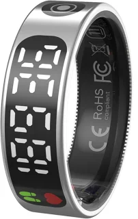 WizBay Premium Select Zilver Touch LED Smart Ring Oplaad Case