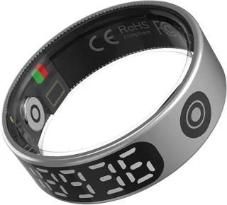 WizBay Premium Select Zilver Touch LED Smart Ring Oplaad Case