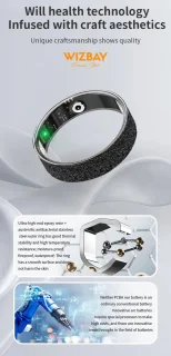 WizBay Premium Select Zwarte FrostLook Smart Ring #11