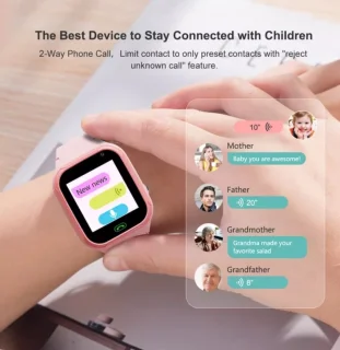WyWiS® Smart Watch Kinderen Roze 4G GPS Horloge