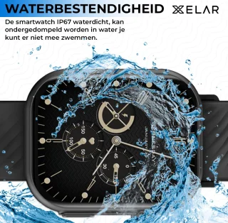 Xelar Slim Smartwatch Zwart