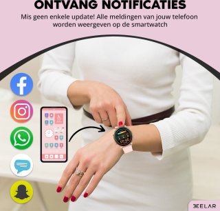 Xelar Smartwatch Dames Rose Goud