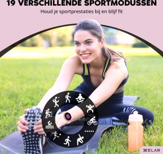 Xelar Smartwatch Dames Rose Goud