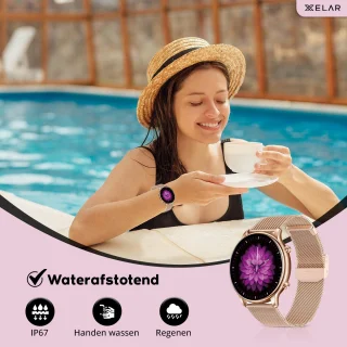 Xelar Smartwatch Dames Rose Goud