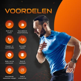 Xelar Ultra Outdoor Heren Smartwatch Zwart