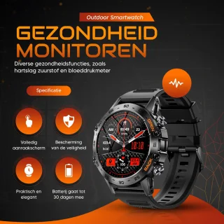 Xelar Ultra Outdoor Heren Smartwatch Zwart