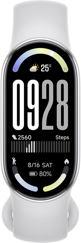Xiaomi Smart Band 10 Glacier Silver — veelfunctionele tracker in een slank jasje