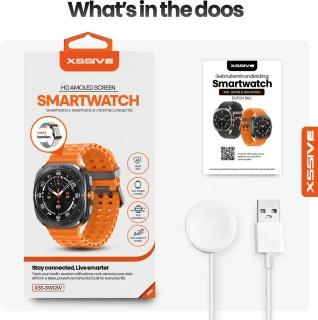 Xssive Smartwatch 47 mm Titanium Zwart Heren