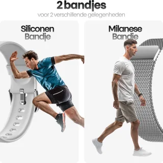 Xssive Smartwatch Unisex AMOLED Bluetooth 5.3 Met 2 Bandjes