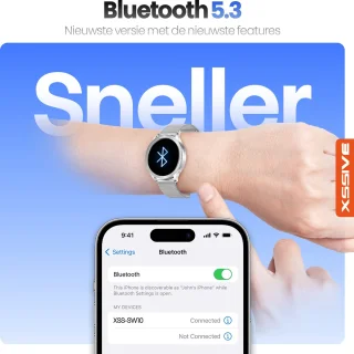 Xssive Smartwatch Unisex AMOLED Bluetooth 5.3 Met 2 Bandjes